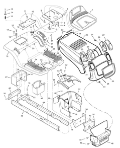 Chassis And Hood Diagram and Parts List for 405013X50C 2007 Briggs and Stratton Lawn Tractor